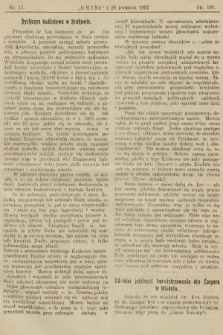 Gmina : tygodnik poświęcony interesom gmin i rad powiatowych. 1907, nr 17