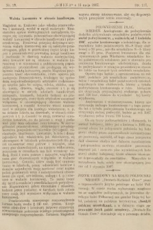 Gmina : tygodnik poświęcony interesom gmin i rad powiatowych. 1907, nr 19