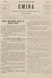 Gmina : tygodnik poświęcony interesom gmin i rad powiatowych. 1907, nr 31