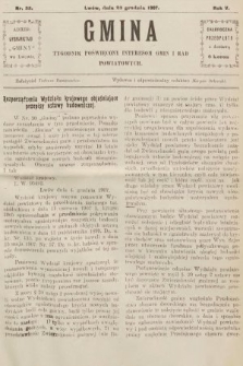 Gmina : tygodnik poświęcony interesom gmin i rad powiatowych. 1907, nr 33