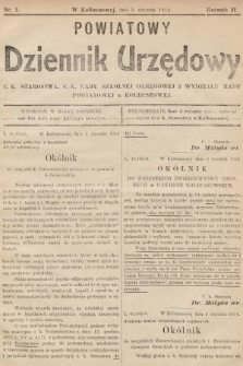 Powiatowy Dziennik Urzędowy c. k. Starostwa , c. k. Rady Szkolnej Okręgowej i Wydziału Rady Powiatowej w Kolbuszowej. 1914, nr 1