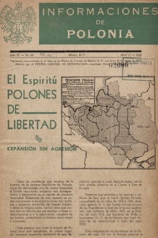 Informaciones de Polonia. 1942, no 23