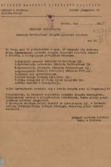 Biuletyn Informacyjny Oddziału Krakowskiego Związku Literatów Polskich. [1949], nr 20
