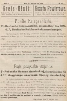 Kreis-Blatt : amtliches Organ für den unter deutscher Verwaltung stehender Teil des Kreises Czenstochau = Gazeta Powiatowa : urzędowy organ dla tej części powiatu częstochowskiego, która znajduje się pod zarządem niemieckim. 1916, nr 40