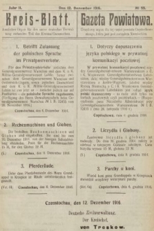 Kreis-Blatt : amtliches Organ für den unter deutscher Verwaltung stehender Teil des Kreises Czenstochau = Gazeta Powiatowa : urzędowy organ dla tej części powiatu częstochowskiego, która znajduje się pod zarządem niemieckim. 1916, nr 55