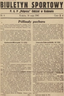 Biuletyn Sportowy. 1945, nr 4