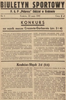 Biuletyn Sportowy. 1945, nr 5