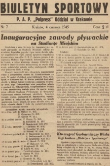 Biuletyn Sportowy. 1945, nr 7