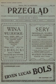 Przegląd Związku Stowarzyszeń Przemysłu Restauracyjnego i Pokrewnych Zawodów. 1924, nr 2