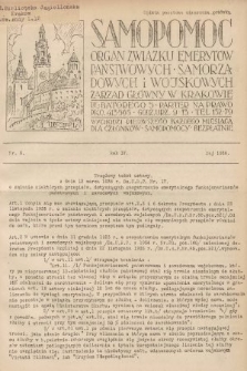Samopomoc : organ Związku Emerytów Państwowych, Samorządowych i Wojskowych. 1938, nr 5