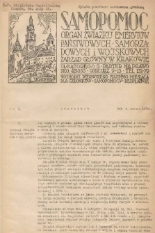 Samopomoc : organ Związku Emerytów Państwowych, Samorządowych i Wojskowych. 1939, nr 3