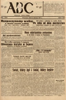 ABC : nowiny codzienne. 1937, nr 172