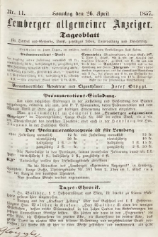 Lemberger Allgemeiner Anzeiger : Tagesblatt für Handel und Gewerbe, Kunst, geselliges Leben, Unterhaltung und Belehrung. 1857, nr 11