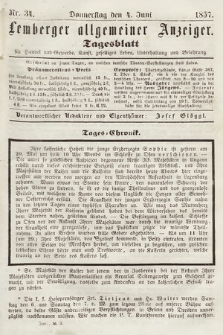 Lemberger Allgemeiner Anzeiger : Tagesblatt für Handel und Gewerbe, Kunst, geselliges Leben, Unterhaltung und Belehrung. 1857, nr 34