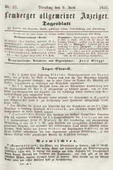 Lemberger Allgemeiner Anzeiger : Tagesblatt für Handel und Gewerbe, Kunst, geselliges Leben, Unterhaltung und Belehrung. 1857, nr 37
