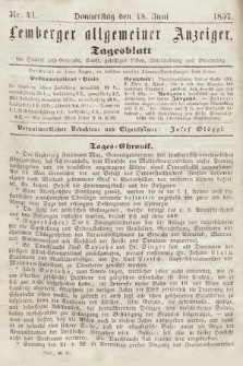 Lemberger Allgemeiner Anzeiger : Tagesblatt für Handel und Gewerbe, Kunst, geselliges Leben, Unterhaltung und Belehrung. 1857, nr 41