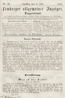 Lemberger Allgemeiner Anzeiger : Tagesblatt für Handel und Gewerbe, Kunst, geselliges Leben, Unterhaltung und Belehrung. 1857, nr 50
