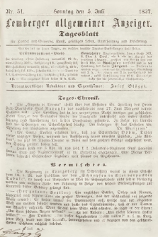 Lemberger Allgemeiner Anzeiger : Tagesblatt für Handel und Gewerbe, Kunst, geselliges Leben, Unterhaltung und Belehrung. 1857, nr 51