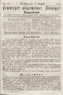 Lemberger Allgemeiner Anzeiger : Tagesblatt für Handel und Gewerbe, Kunst, geselliges Leben, Unterhaltung und Belehrung. 1857, nr 75
