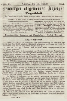 Lemberger Allgemeiner Anzeiger : Tagesblatt für Handel und Gewerbe, Kunst, geselliges Leben, Unterhaltung und Belehrung. 1857, nr 78