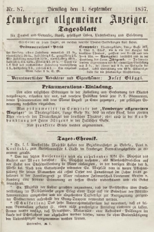 Lemberger Allgemeiner Anzeiger : Tagesblatt für Handel und Gewerbe, Kunst, geselliges Leben, Unterhaltung und Belehrung. 1857, nr 87