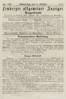 Lemberger Allgemeiner Anzeiger : Tagesblatt für Handel und Gewerbe, Kunst, geselliges Leben, Unterhaltung und Belehrung. 1857, nr 103