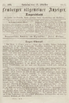 Lemberger Allgemeiner Anzeiger : Tagesblatt für Handel und Gewerbe, Kunst, geselliges Leben, Unterhaltung und Belehrung. 1857, nr 109