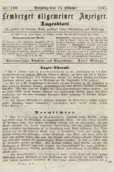 Lemberger Allgemeiner Anzeiger : Tagesblatt für Handel und Gewerbe, Kunst, geselliges Leben, Unterhaltung und Belehrung. 1857, nr 110
