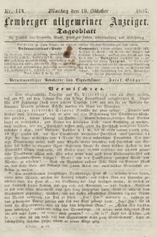 Lemberger Allgemeiner Anzeiger : Tagesblatt für Handel und Gewerbe, Kunst, geselliges Leben, Unterhaltung und Belehrung. 1857, nr 114
