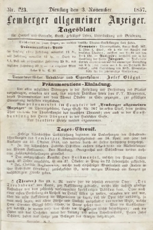 Lemberger Allgemeiner Anzeiger : Tagesblatt für Handel und Gewerbe, Kunst, geselliges Leben, Unterhaltung und Belehrung. 1857, nr 123