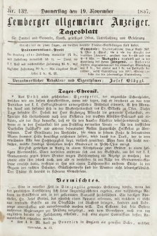 Lemberger Allgemeiner Anzeiger : Tagesblatt für Handel und Gewerbe, Kunst, geselliges Leben, Unterhaltung und Belehrung. 1857, nr 132
