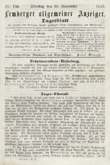 Lemberger Allgemeiner Anzeiger : Tagesblatt für Handel und Gewerbe, Kunst, geselliges Leben, Unterhaltung und Belehrung. 1857, nr 138