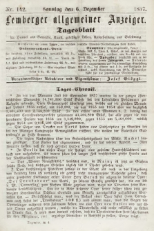 Lemberger Allgemeiner Anzeiger : Tagesblatt für Handel und Gewerbe, Kunst, geselliges Leben, Unterhaltung und Belehrung. 1857, nr 142