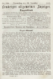 Lemberger Allgemeiner Anzeiger : Tagesblatt für Handel und Gewerbe, Kunst, geselliges Leben, Unterhaltung und Belehrung. 1857, nr 144