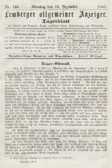 Lemberger Allgemeiner Anzeiger : Tagesblatt für Handel und Gewerbe, Kunst, geselliges Leben, Unterhaltung und Belehrung. 1857, nr 146