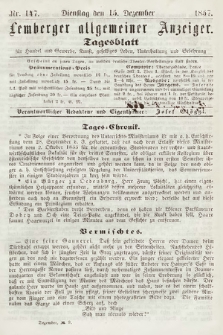 Lemberger Allgemeiner Anzeiger : Tagesblatt für Handel und Gewerbe, Kunst, geselliges Leben, Unterhaltung und Belehrung. 1857, nr 147