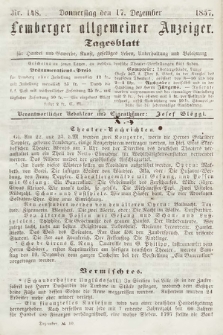 Lemberger Allgemeiner Anzeiger : Tagesblatt für Handel und Gewerbe, Kunst, geselliges Leben, Unterhaltung und Belehrung. 1857, nr 148