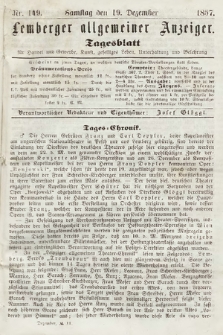 Lemberger Allgemeiner Anzeiger : Tagesblatt für Handel und Gewerbe, Kunst, geselliges Leben, Unterhaltung und Belehrung. 1857, nr 149