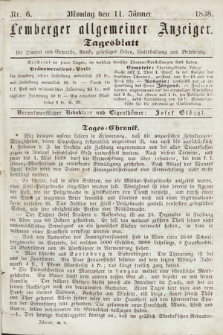 Lemberger Allgemeiner Anzeiger : Tagesblatt für Handel und Gewerbe, Kunst, geselliges Leben, Unterhaltung und Belehrung. 1858, nr 6