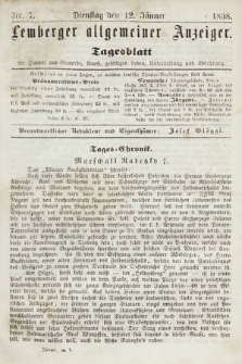 Lemberger Allgemeiner Anzeiger : Tagesblatt für Handel und Gewerbe, Kunst, geselliges Leben, Unterhaltung und Belehrung. 1858, nr 7