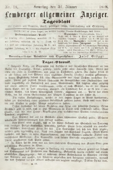 Lemberger Allgemeiner Anzeiger : Tagesblatt für Handel und Gewerbe, Kunst, geselliges Leben, Unterhaltung und Belehrung. 1858, nr 18