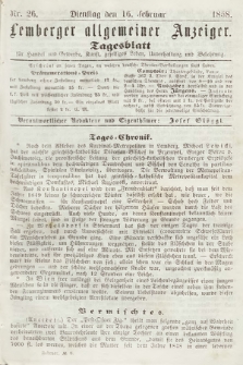 Lemberger Allgemeiner Anzeiger : Tagesblatt für Handel und Gewerbe, Kunst, geselliges Leben, Unterhaltung und Belehrung. 1858, nr 26