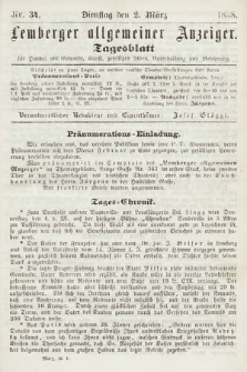 Lemberger Allgemeiner Anzeiger : Tagesblatt für Handel und Gewerbe, Kunst, geselliges Leben, Unterhaltung und Belehrung. 1858, nr 34
