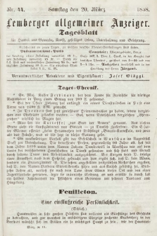 Lemberger Allgemeiner Anzeiger : Tagesblatt für Handel und Gewerbe, Kunst, geselliges Leben, Unterhaltung und Belehrung. 1858, nr 44