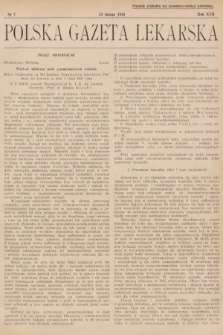Polska Gazeta Lekarska. 1938, nr 7