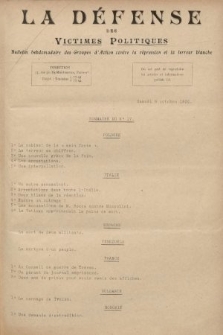 La Défense des Victimes Politiques : bulletin hebdomadaire des Groupes d'Action contre la Répression et la Terreur blanche. 1926, no 17