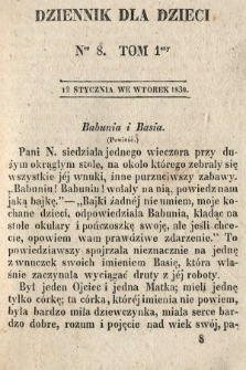Dziennik dla Dzieci. 1830, nr 8