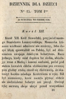 Dziennik dla Dzieci. 1830, nr 15