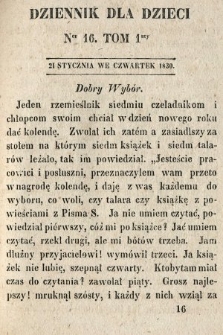 Dziennik dla Dzieci. 1830, nr 16