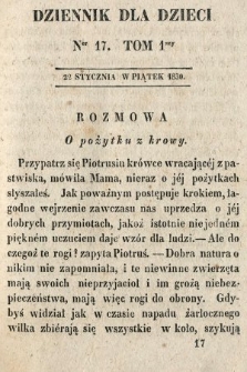 Dziennik dla Dzieci. 1830, nr 17